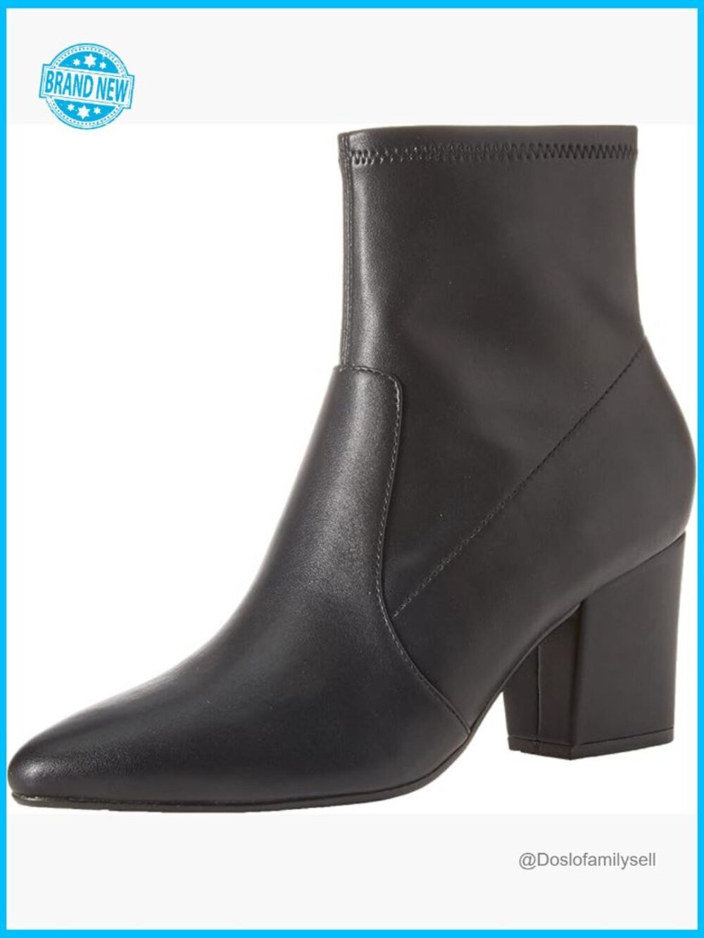 Fitted Stretch Ankle Boots with Block Heel - Classic Versatile Style
